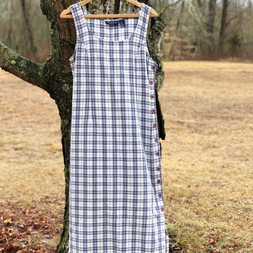 Vintage Mountain Lake Casuals Plaid Dress